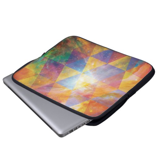 Geometrische Galaxie Laptopschutzhülle (Vorne Knopf)