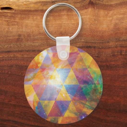 Geometrische Galaxie Schlüsselanhänger (Vorderseite)