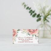 Geometrische Gartenanlage Rose Anemone Rustikal Visitenkarte (Stehend Vorderseite)