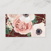 Geometrische Gartenanlage Rose Anemone Weinkultur Visitenkarte (Rückseite)