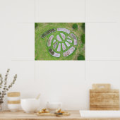 Geometrische Gartengestaltung Moderne Landschaft Poster (Küche)