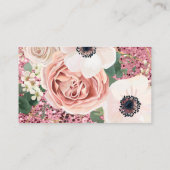 Geometrische Gartenkarte Rose Gold Glitzer Visitenkarte (Rückseite)
