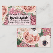 Geometrische Gartenkarte Rose Gold Glitzer Visitenkarte (Vorne/Hinten)