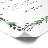 geometrische Gästebuchssaison mit grünen Aquarelle Poster (Ecke)