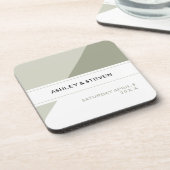 Geometrische Gastgeschenke Hochzeiten Getränkeuntersetzer (Linke Seite)