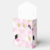 geometrische Gefälligkeitsbox in Rosa, Schwarz und Geschenkschachtel (Geöffnet)