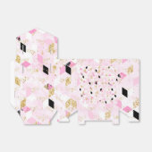 geometrische Gefälligkeitsbox in Rosa, Schwarz und Geschenkschachtel (Ungefaltet)
