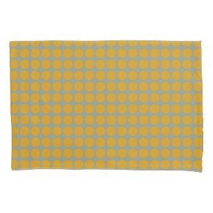 Geometrische gelbe Polka-Punkte auf jeder Farbe Kissenbezug