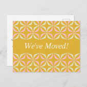 Geometrische gelbpinke mittlere Mod - neue Adresse Postkarte (Vorne/Hinten)