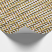 Geometrische Gemische Diamanten Golden Geschenkpapier (Ecke)