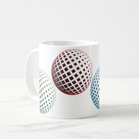 Geometrische Gemische Kaffeetasse (Vorderseite Links)