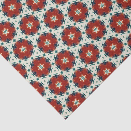 Geometrische Gemusterte Weihnachtsstars 2 Seidenpapier (Detail)