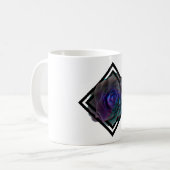 Geometrische Gerahmte Rose Kaffeetasse (Vorderseite Links)
