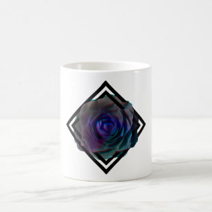 Geometrische Gerahmte Rose Kaffeetasse