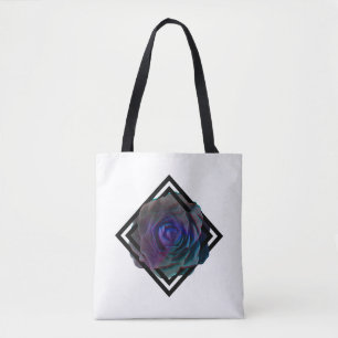Geometrische Gerahmte Rose Tasche