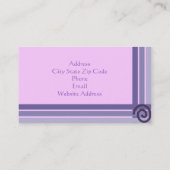 Geometrische Geschäftsfelder Visitenkarte (Rückseite)