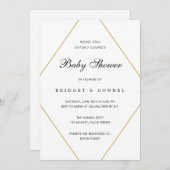 Geometrische Geschlechtsneutrale Paare Babydusche Einladung (Vorne/Hinten)