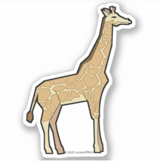 Geometrische Giraffe Aufkleber