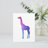 Geometrische Giraffe mit lebhaften Farben Geschenk Postkarte (Stehend Vorderseite)