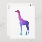 Geometrische Giraffe mit lebhaften Farben Geschenk Postkarte (Vorne/Hinten)