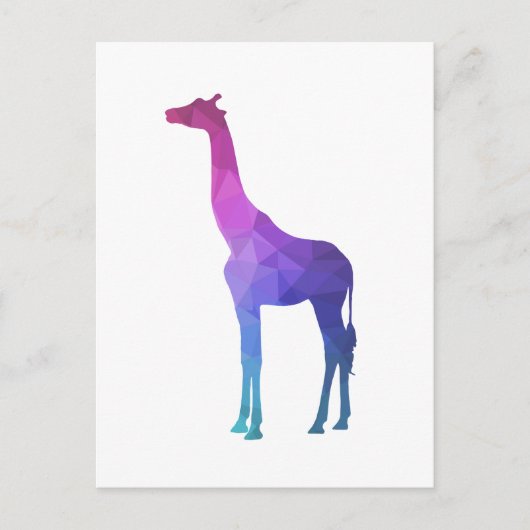 Geometrische Giraffe mit lebhaften Farben Geschenk Postkarte (Vorderseite)