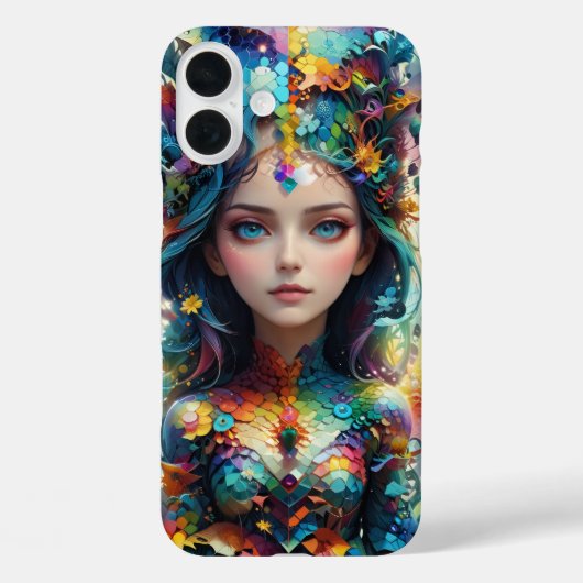 Geometrische Girl-Muster Case-Mate iPhone Hülle (Rückseite)