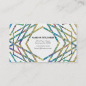 Geometrische Glam-Farben & Gold-Custom-Chic Modern Visitenkarte (Rückseite)