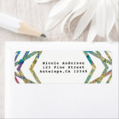 Geometrische Glam-Farben und Gold-Party Einladung (Insitu)