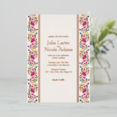 Geometrische Glittering Metallische Rose Gold Folieneinladung (Stehend vorne)