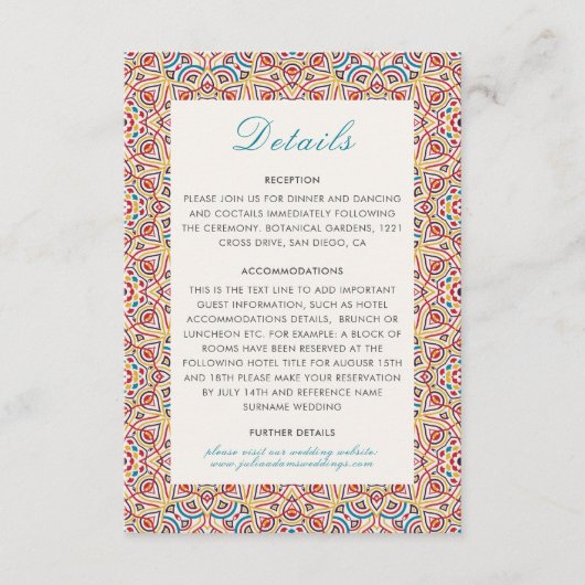 Geometrische Glitzern Kupfermetallische Hochzeit Begleitkarte (Vorderseite)