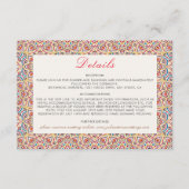 Geometrische Glitzern Kupfermetallische Hochzeit Begleitkarte (Vorderseite)