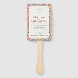 Geometrische Glitzern Kupfermetallische Hochzeit Fächer