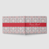 Geometrische Glitzern Kupfermetallische Hochzeit Gästebuch (Voll)