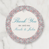 Geometrische Glitzern Kupfermetallische Hochzeit Geschenkanhänger (Vorderseite)