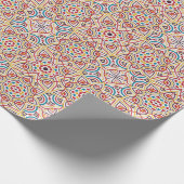 Geometrische Glitzern Kupfermetallische Hochzeit Geschenkpapier (Ecke)