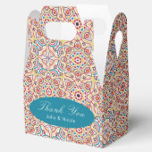 Geometrische Glitzern Kupfermetallische Hochzeit Geschenkschachtel (Geöffnet)