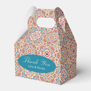 Geometrische Glitzern Kupfermetallische Hochzeit Geschenkschachtel