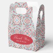 Geometrische Glitzern Kupfermetallische Hochzeit Geschenkschachtel (Geöffnet)