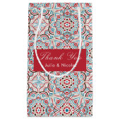 Geometrische Glitzern Kupfermetallische Hochzeit Kleine Geschenktüte (Vorderseite)