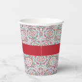 Geometrische Glitzern Kupfermetallische Hochzeit Pappbecher (Rechts)