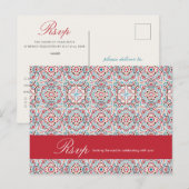 Geometrische Glitzern Kupfermetallische Hochzeit Postkarte (Vorne/Hinten)