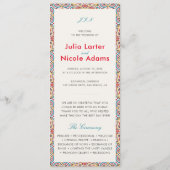 Geometrische Glitzern Kupfermetallische Hochzeit Programm (Vorderseite)