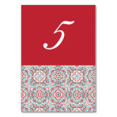 Geometrische Glitzern Kupfermetallische Hochzeit Tischnummer (Vorderseite)