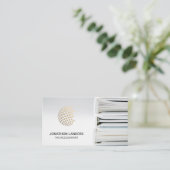 Geometrische Globe | Steuerbuchhalter | Ordner Visitenkarte (Stehend Vorderseite)