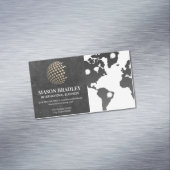 Geometrische Globe | Weltkarte Magnetische Visitenkarte (Beispiel)