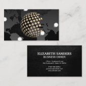 Geometrische Globe | Weltkarte Visitenkarte (Vorne/Hinten)