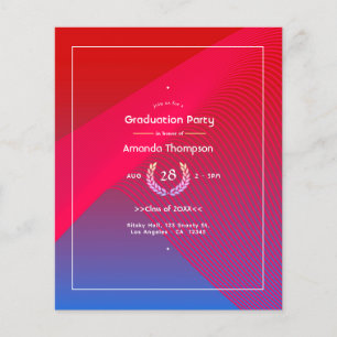 Geometrische Glow Graduation Party Flyer