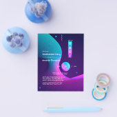 Geometrische Glow Graduation Party Flyer (Einzeln)