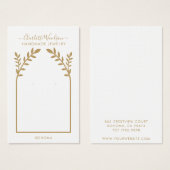 Geometrische Gold Arch Earring Display Card (Vorne & Hinten)