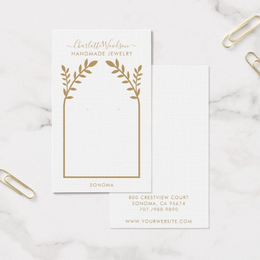 Geometrische Gold Arch Earring Display Card (Büro)